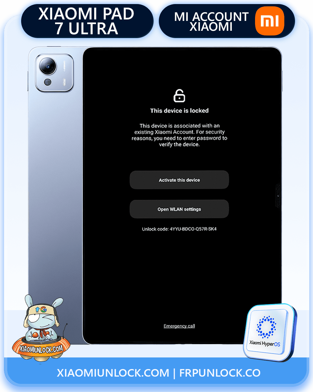 Remove Xiaomi Mi Account Xiaomi Pad 7 Ultra